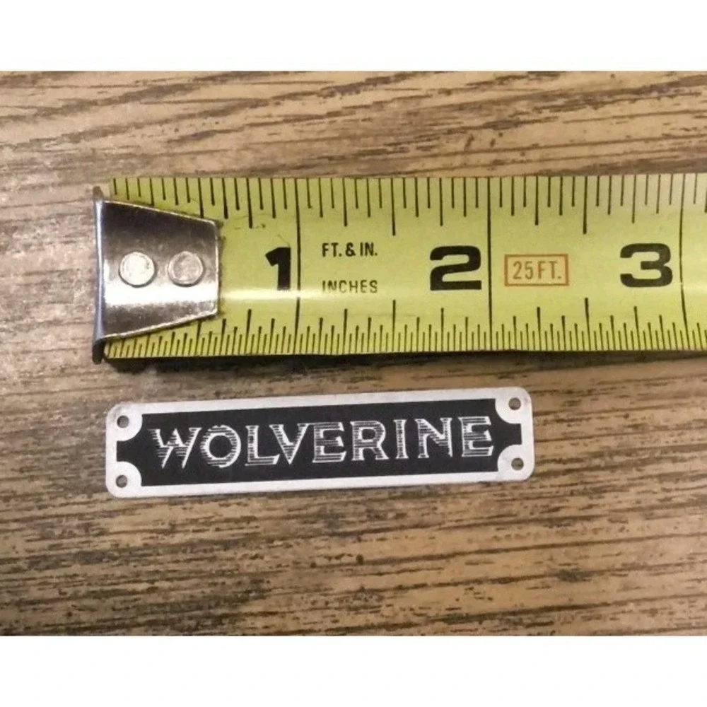 Vintage Original Wolverine Boots Shoes Metal Advertising Tag